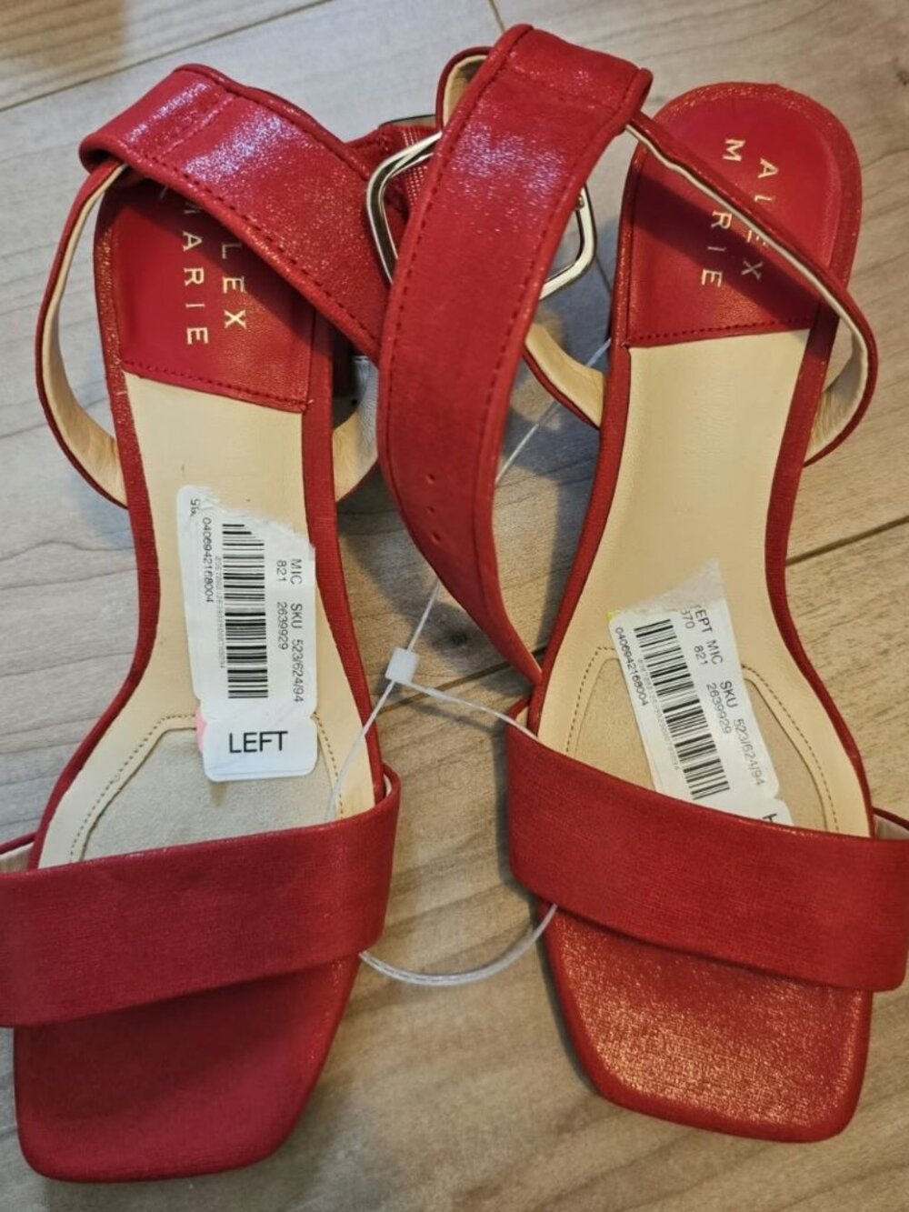 Alex Marie Red Square-Toe Dress Sandals – Size 6 (BNWT)